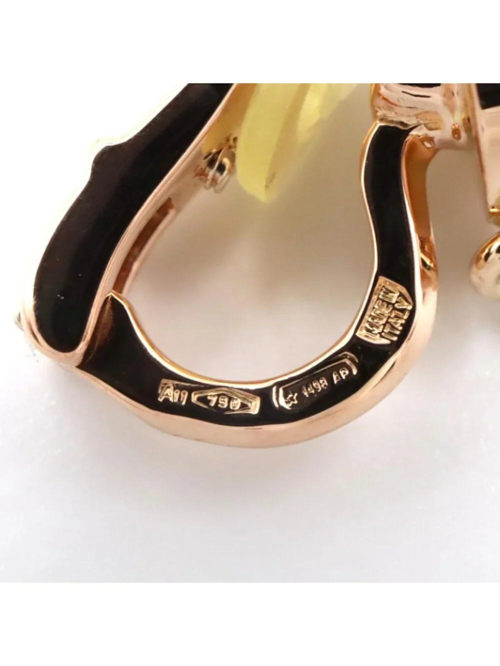 Bvlgari Earrings Pave Diamond 18K Pink Gold